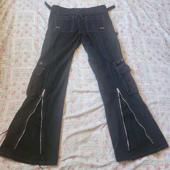 Vintage Tripp NYC Punk Goth Grunge Low waist pants Size 1 - Picture 3 of 6